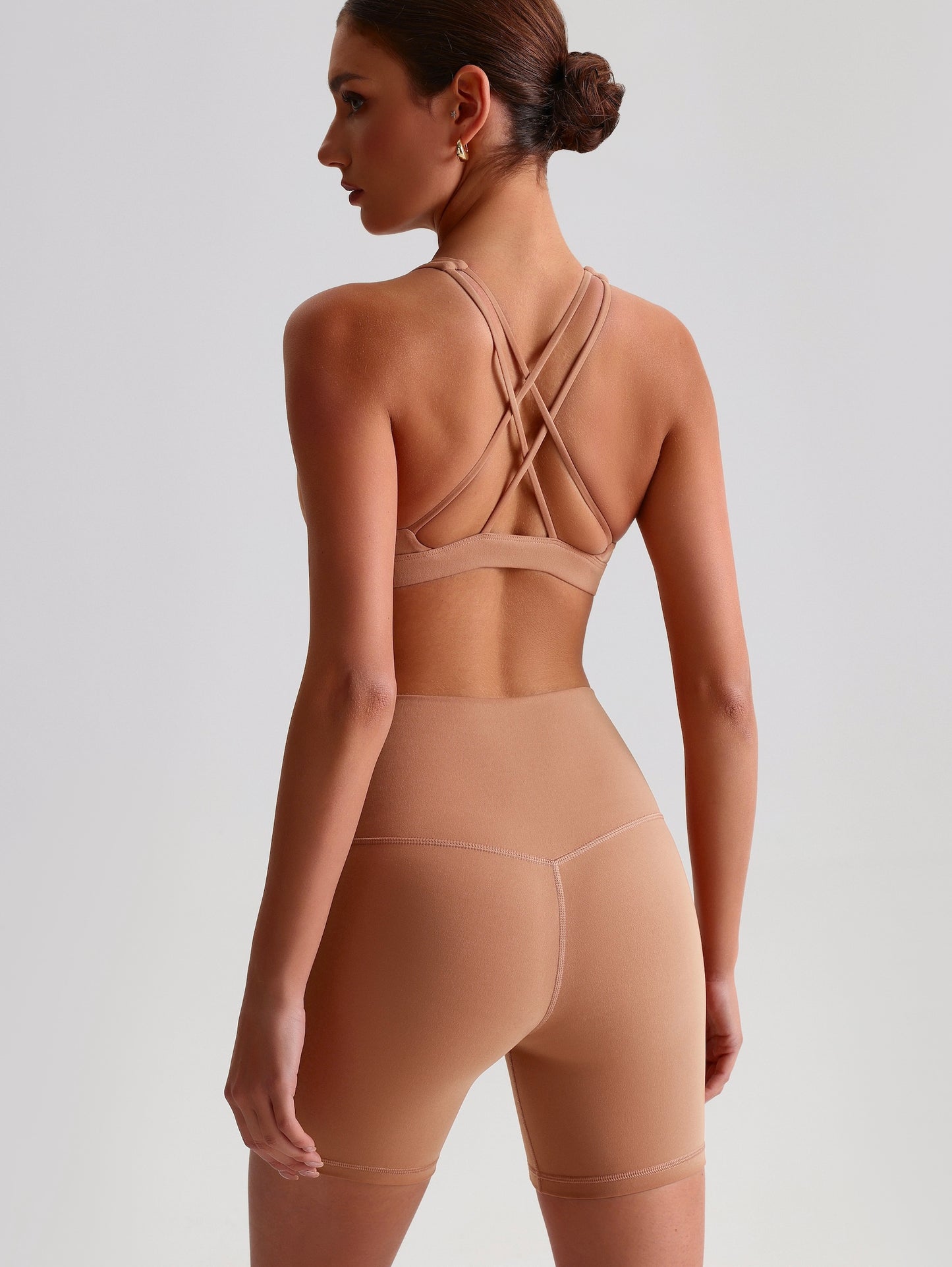 iTOUCH Crossover High-waisted Bra & Shorts Set Firming & Shaping-body