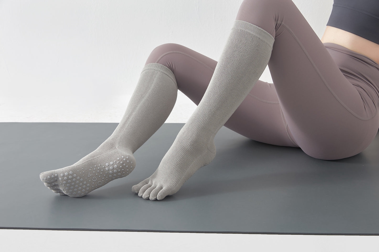 Five Finger Non-Slip Yoga Calf Socks