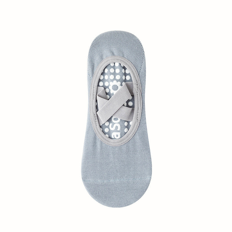 Summer Non-Slip Stretch Crossover Yoga Boat Socks