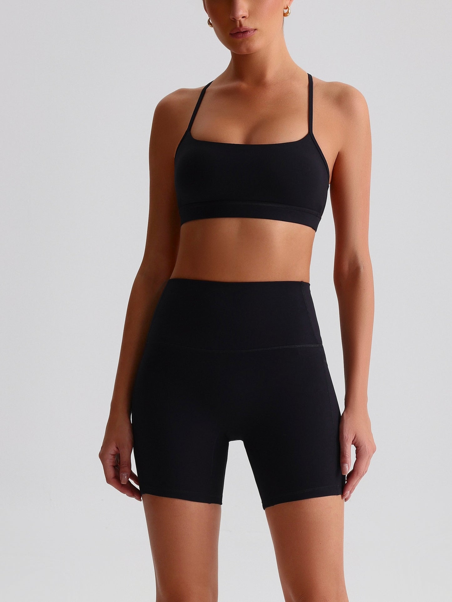 iTOUCH Crossover Yoga Bra&Shorts Set For Women Workout