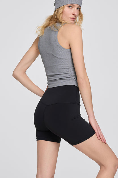 Chill Hemp Gray Yoga Drawstring Bra&Shorts Set