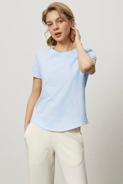 UrbanNature Cool-air Summer PIMA Cotton T-Shirt Loose Fit Yoga Wear