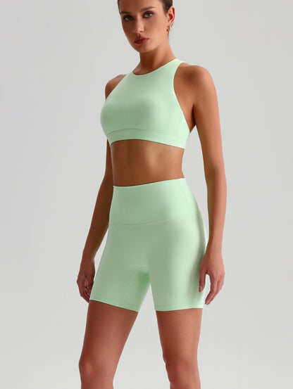 iTOUCH Crossover High-waisted Bra & Shorts Set Firming & Shaping-body