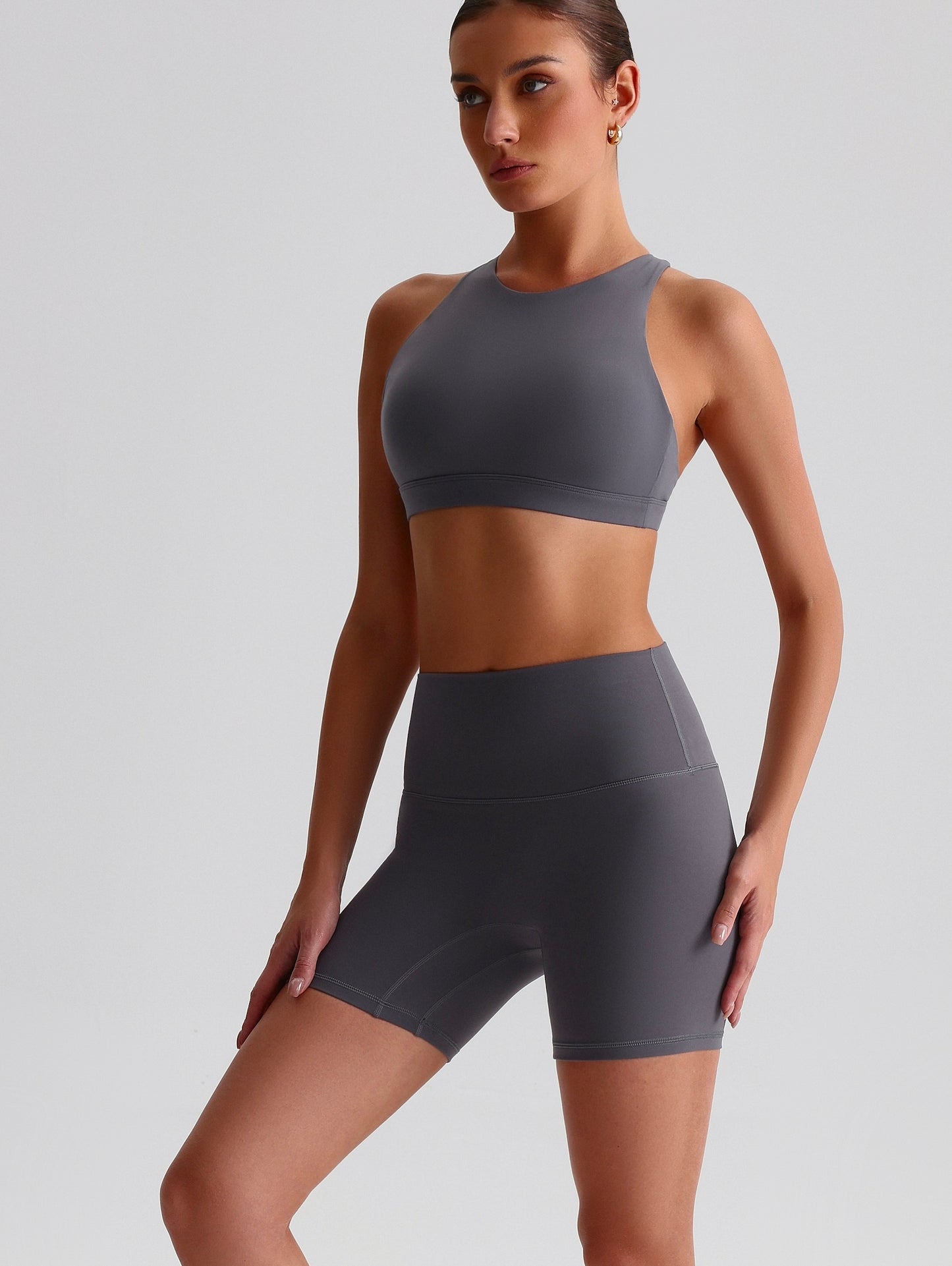 iTOUCH Crossover High-waisted Bra & Shorts Set Firming & Shaping-body