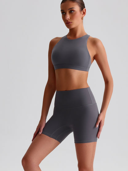 iTOUCH Crossover High-waisted Bra & Shorts Set Firming & Shaping-body