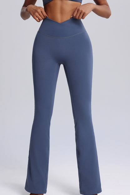 Hot Summer Beach knot Yoga Bra&Wide-leggings Set Sexy Chic