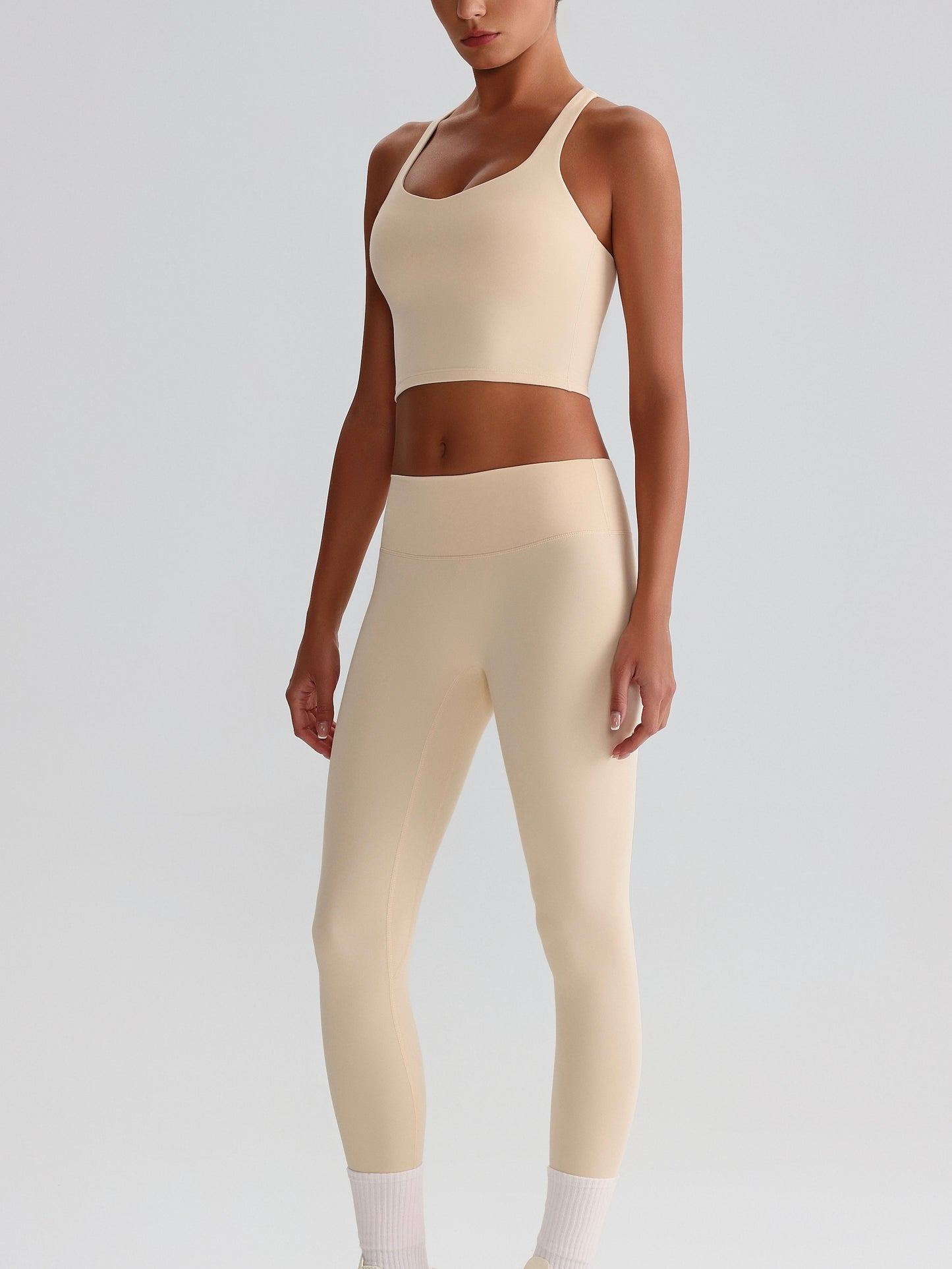 iTOUCH crossover back Yoga Bra Shorts or Leggings SET