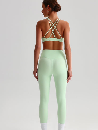 iTOUCH Crossover High-waisted Bra & Legging Set Firming & Shaping-body