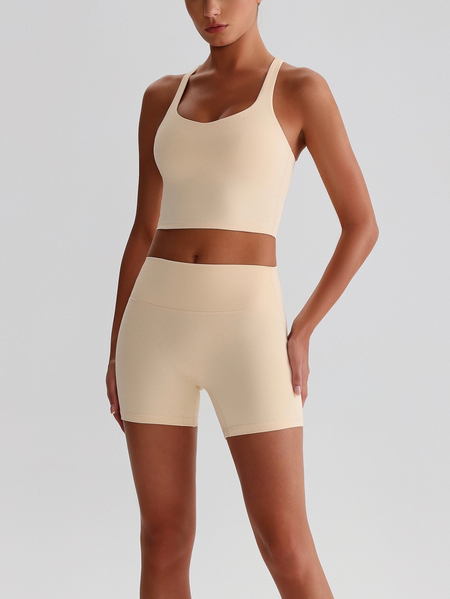 iTOUCH crossover back Yoga Bra Shorts or Leggings SET