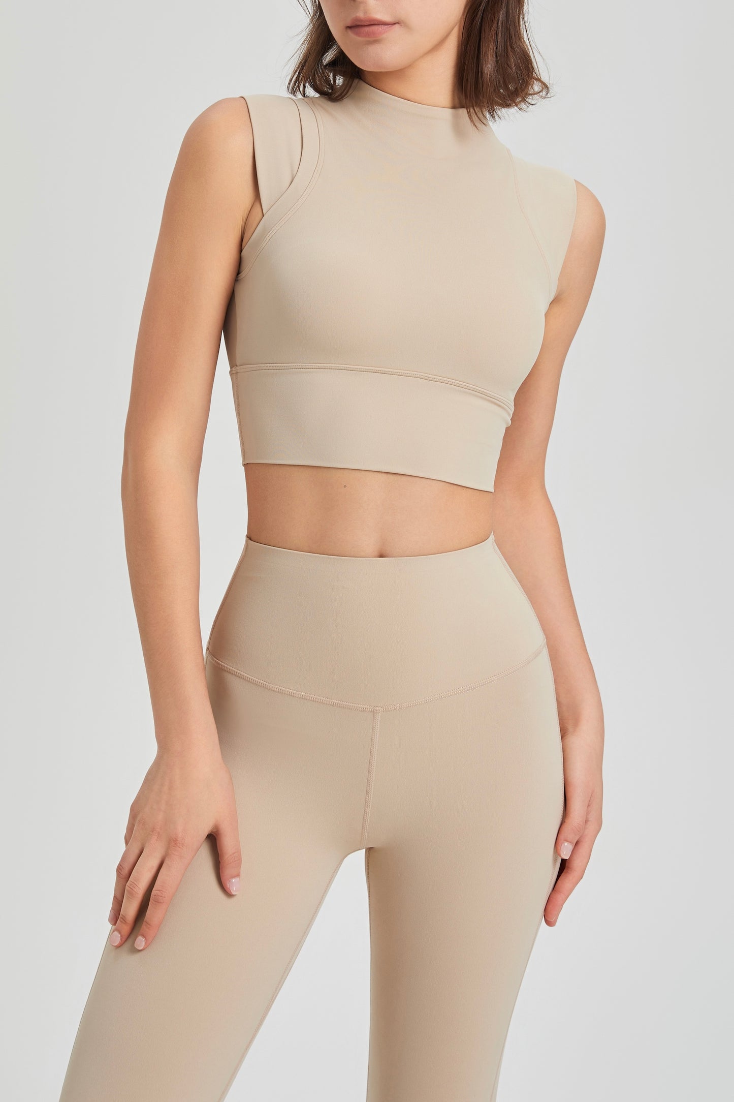 Supermodel  high-neck fixed padded YOGA BRA