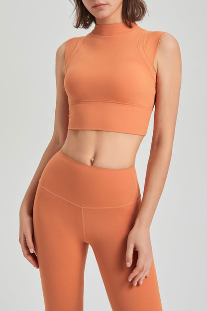 Supermodel  high-neck fixed padded YOGA BRA