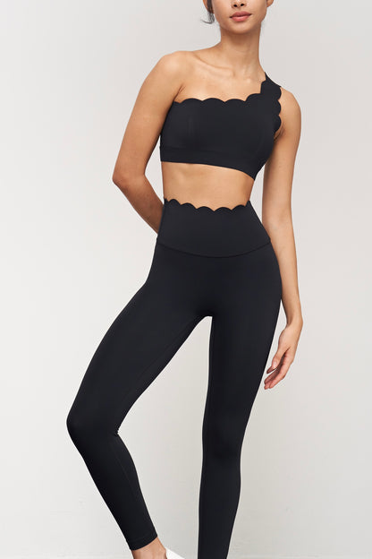 Wavy Yoga Bra & Leggings Set Pickleball Tennis Skirts Soft
