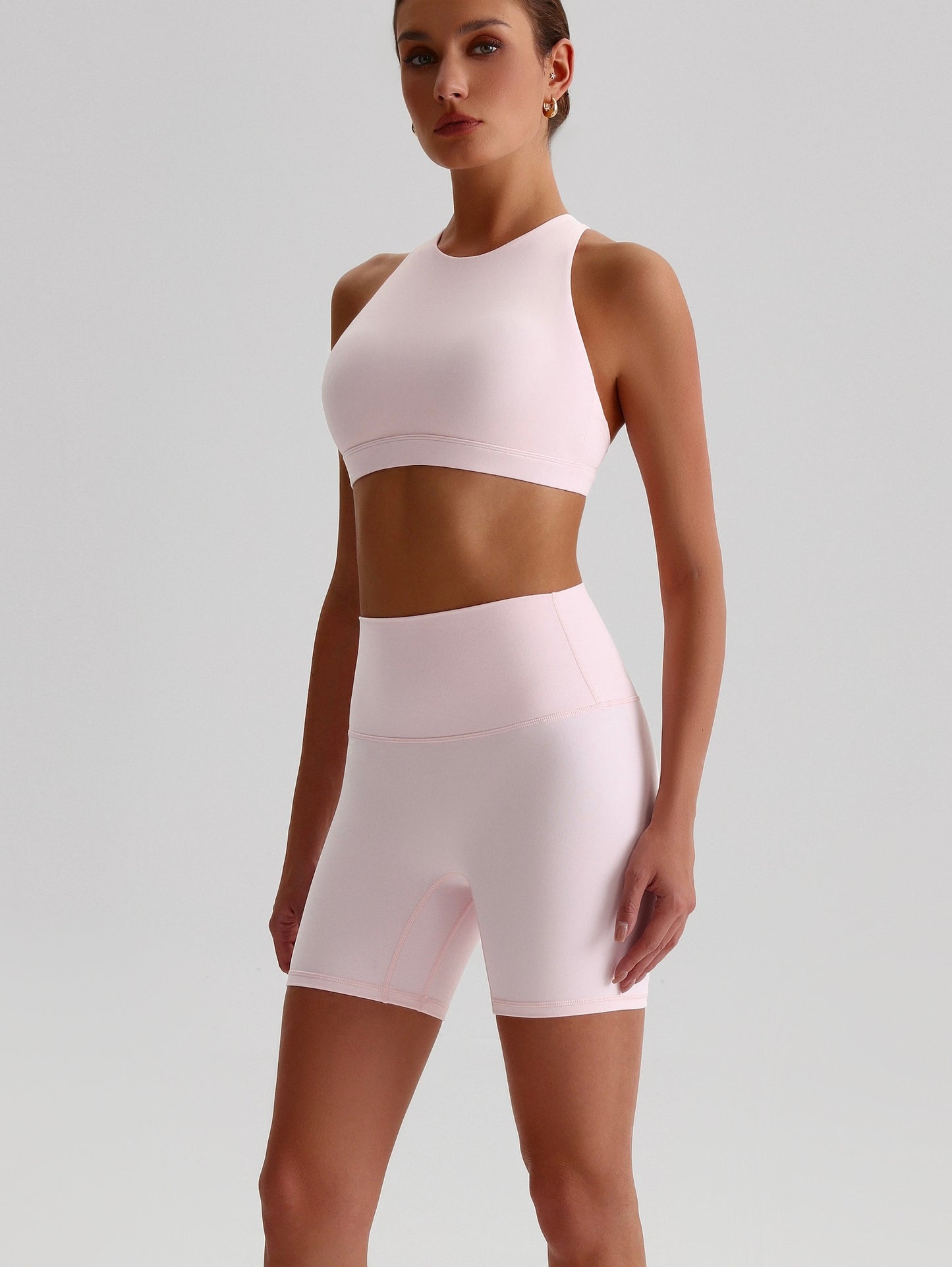 iTOUCH Crossover High-waisted Bra & Shorts Set Firming & Shaping-body