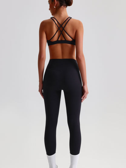 iTOUCH Crossover High-waisted Bra & Legging Set Firming & Shaping-body