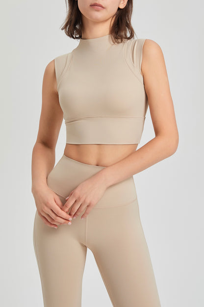 Supermodel  high-neck fixed padded YOGA BRA