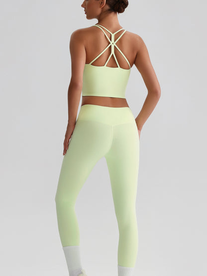 iTOUCH crossover back Yoga Bra Shorts or Leggings SET