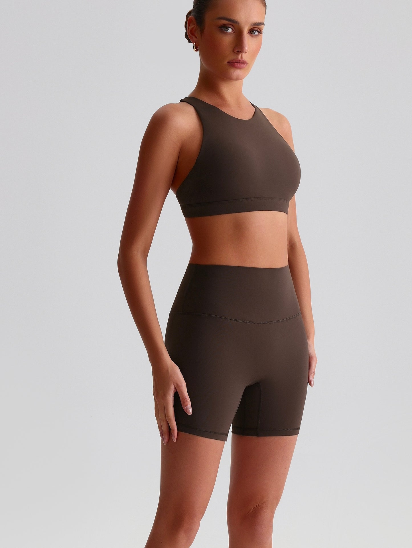 iTOUCH Crossover High-waisted Bra & Shorts Set Firming & Shaping-body