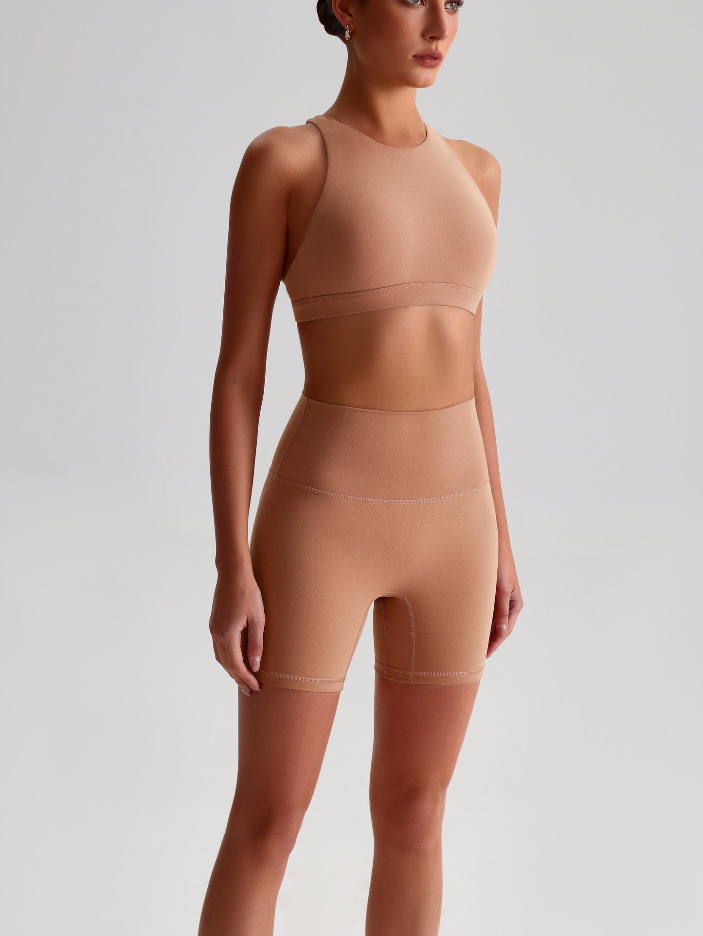 iTOUCH Crossover High-waisted Bra & Shorts Set Firming & Shaping-body