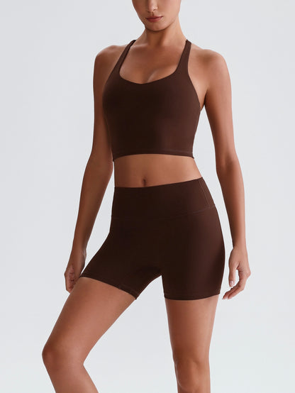 iTOUCH crossover back Yoga Bra Shorts or Leggings SET