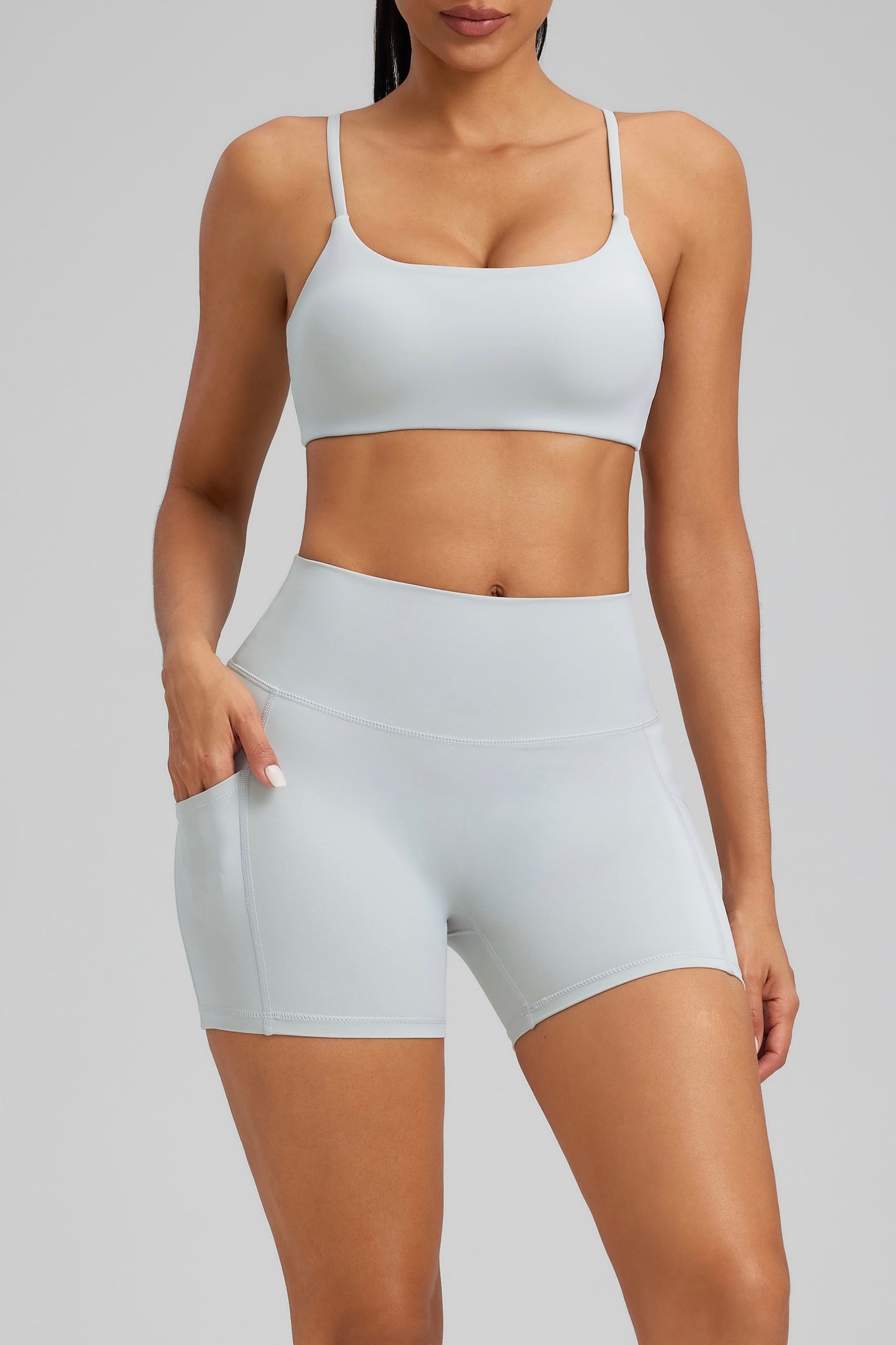 Hot Summer Beach Yoga Bra&Shorts Set Soft Cloudy Feel