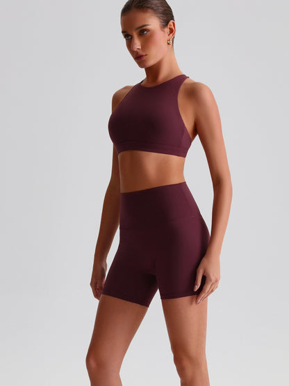 iTOUCH Crossover High-waisted Bra & Shorts Set Firming & Shaping-body