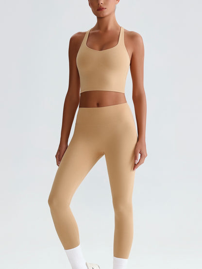 iTOUCH crossover back Yoga Bra Shorts or Leggings SET