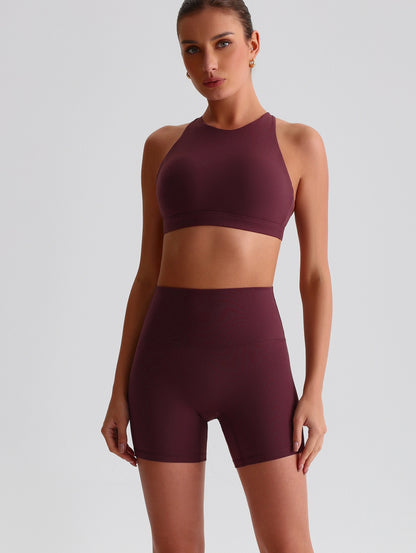 iTOUCH Crossover High-waisted Bra & Shorts Set Firming & Shaping-body