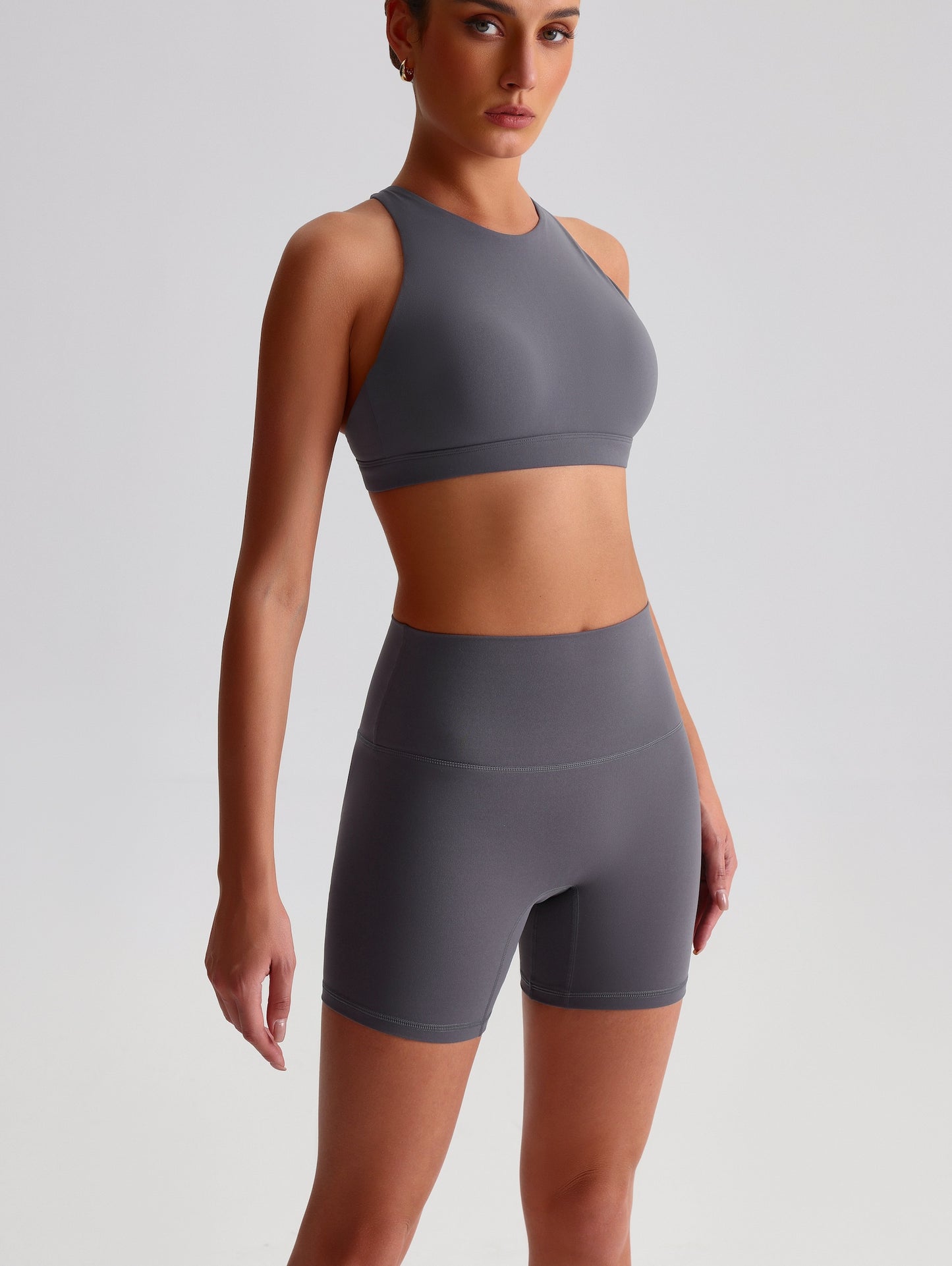 iTOUCH Crossover High-waisted Bra & Shorts Set Firming & Shaping-body