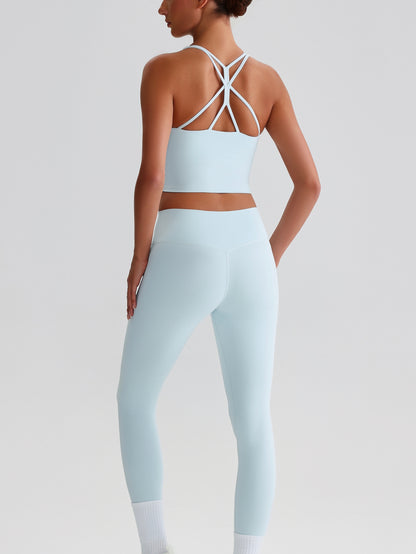 iTOUCH crossover back Yoga Bra Shorts or Leggings SET