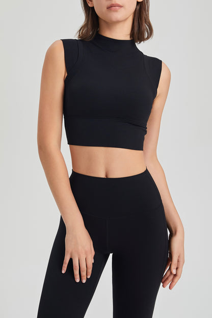 Supermodel  high-neck fixed padded YOGA BRA