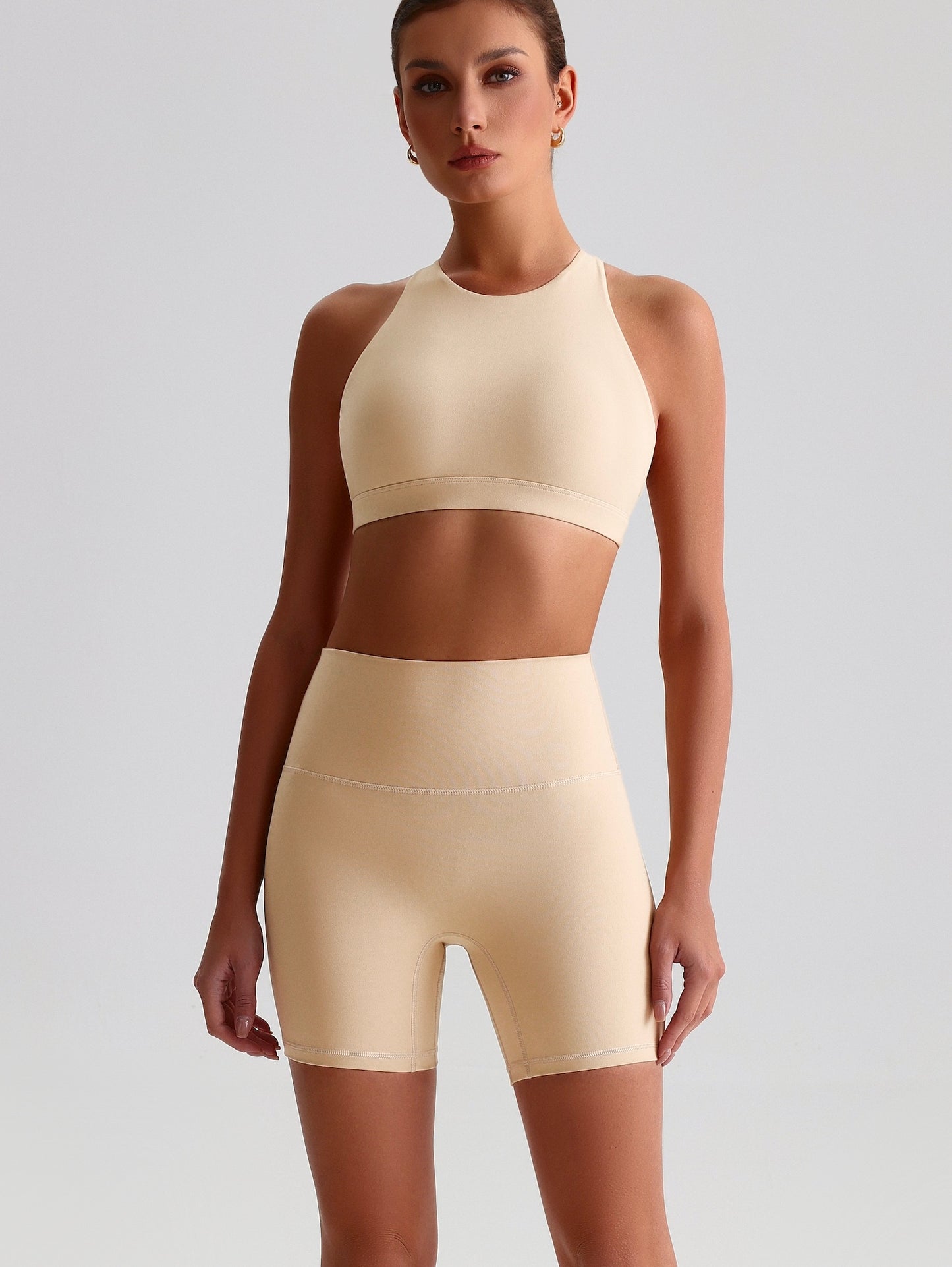 iTOUCH Crossover High-waisted Bra & Shorts Set Firming & Shaping-body