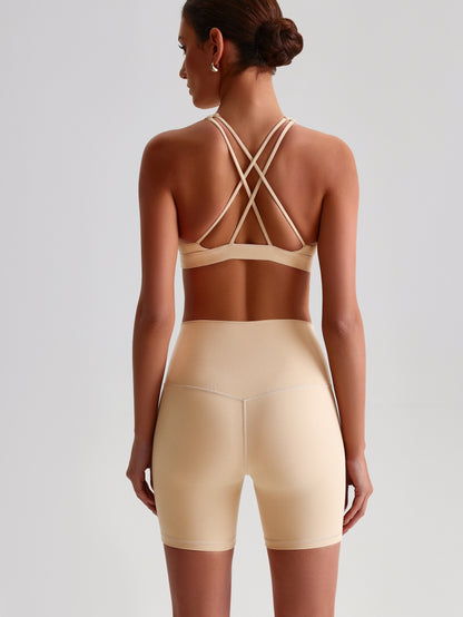 iTOUCH Crossover High-waisted Bra & Shorts Set Firming & Shaping-body