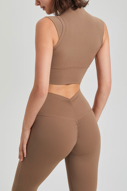 Supermodel  high-neck fixed padded YOGA BRA