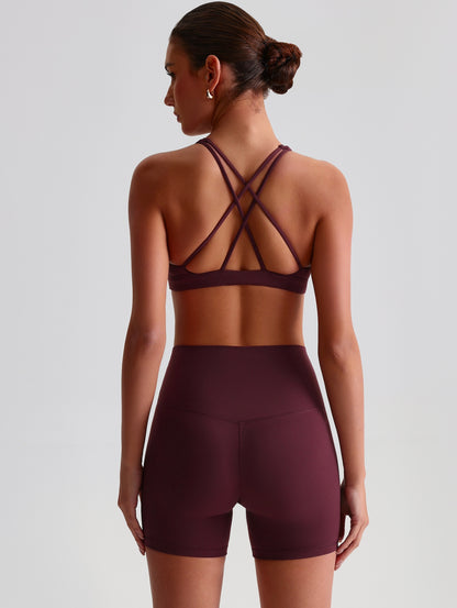 iTOUCH Crossover High-waisted Bra & Shorts Set Firming & Shaping-body