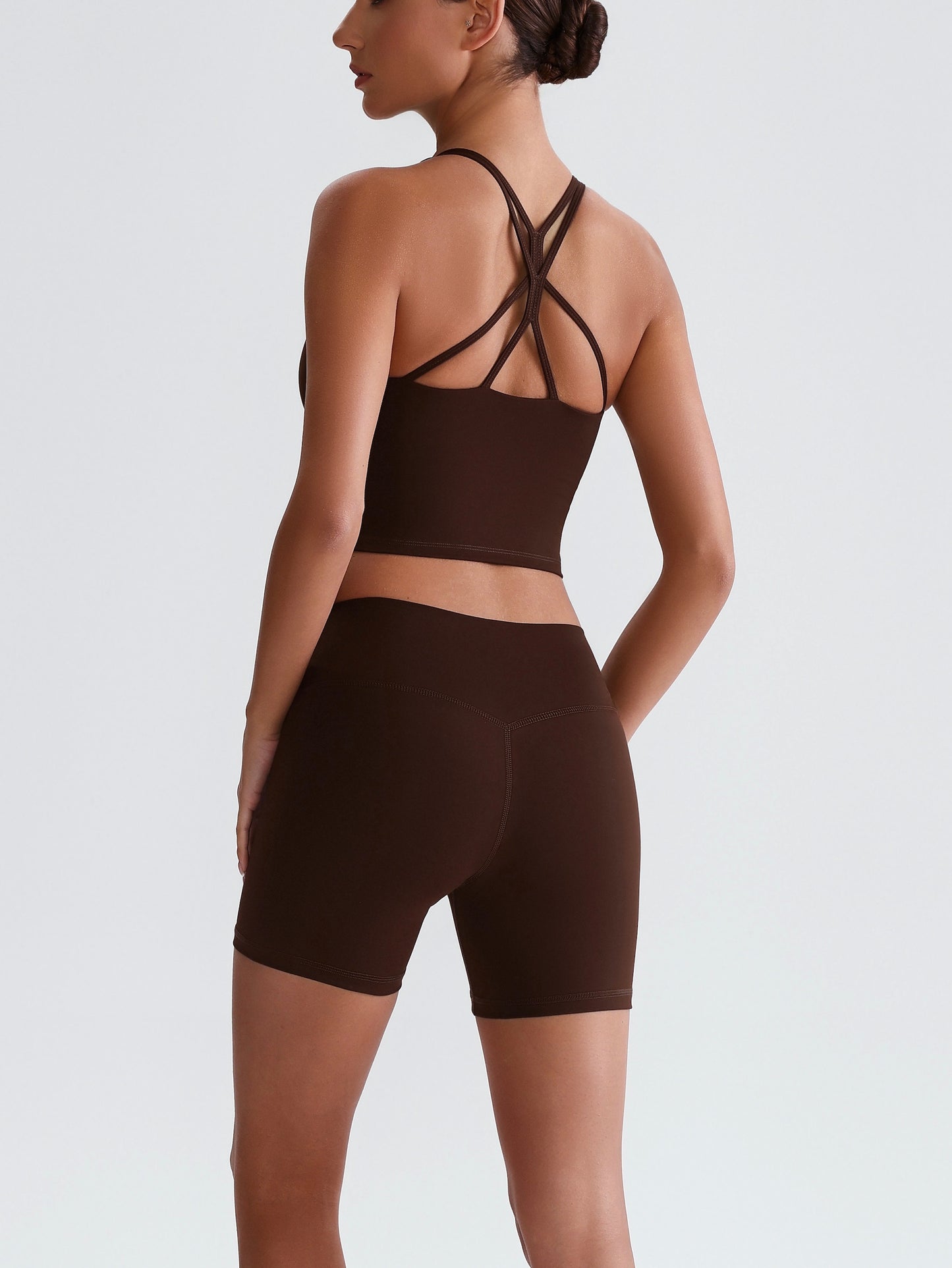 iTOUCH crossover back Yoga Bra Shorts or Leggings SET