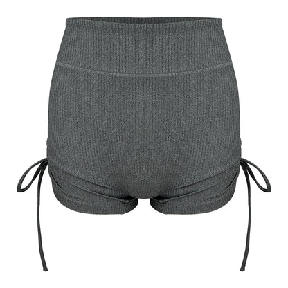 Chill Hemp Gray Yoga Drawstring Bra&Shorts Set