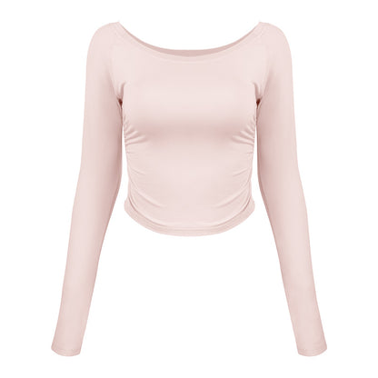 Cloudiness Skinny Tight YOGA Pleated Smock