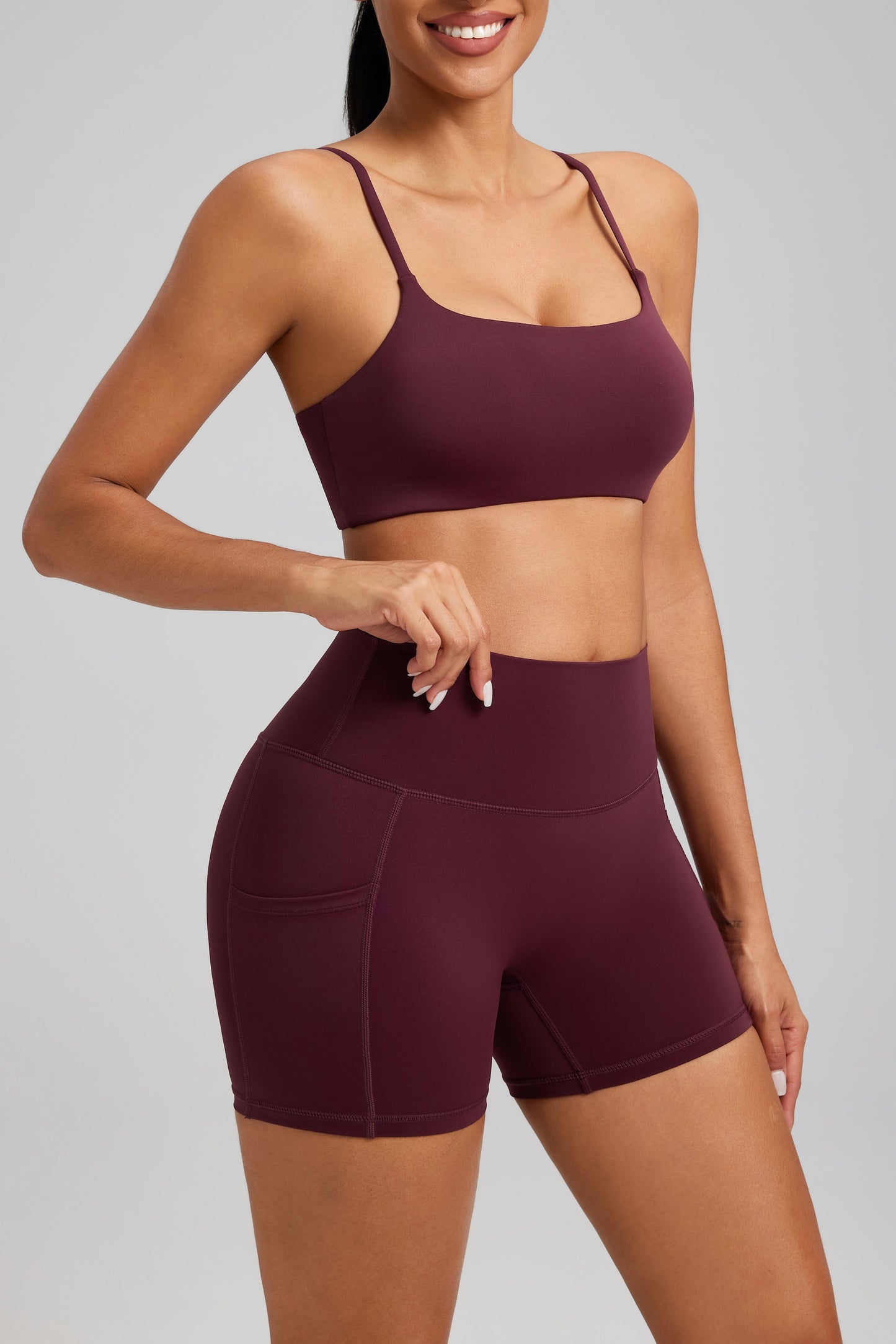 Hot Summer Beach Yoga Bra&Shorts Set Soft Cloudy Feel