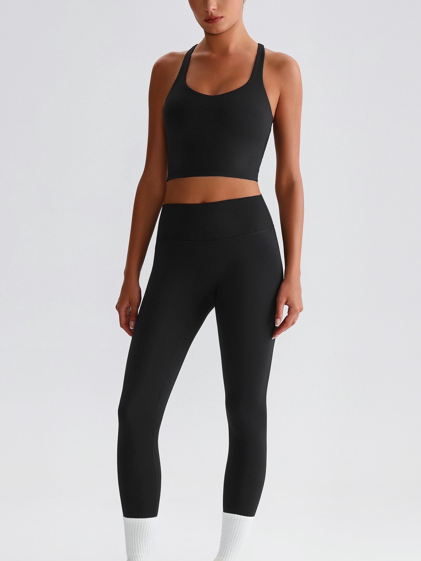iTOUCH crossover back Yoga Bra Shorts or Leggings SET