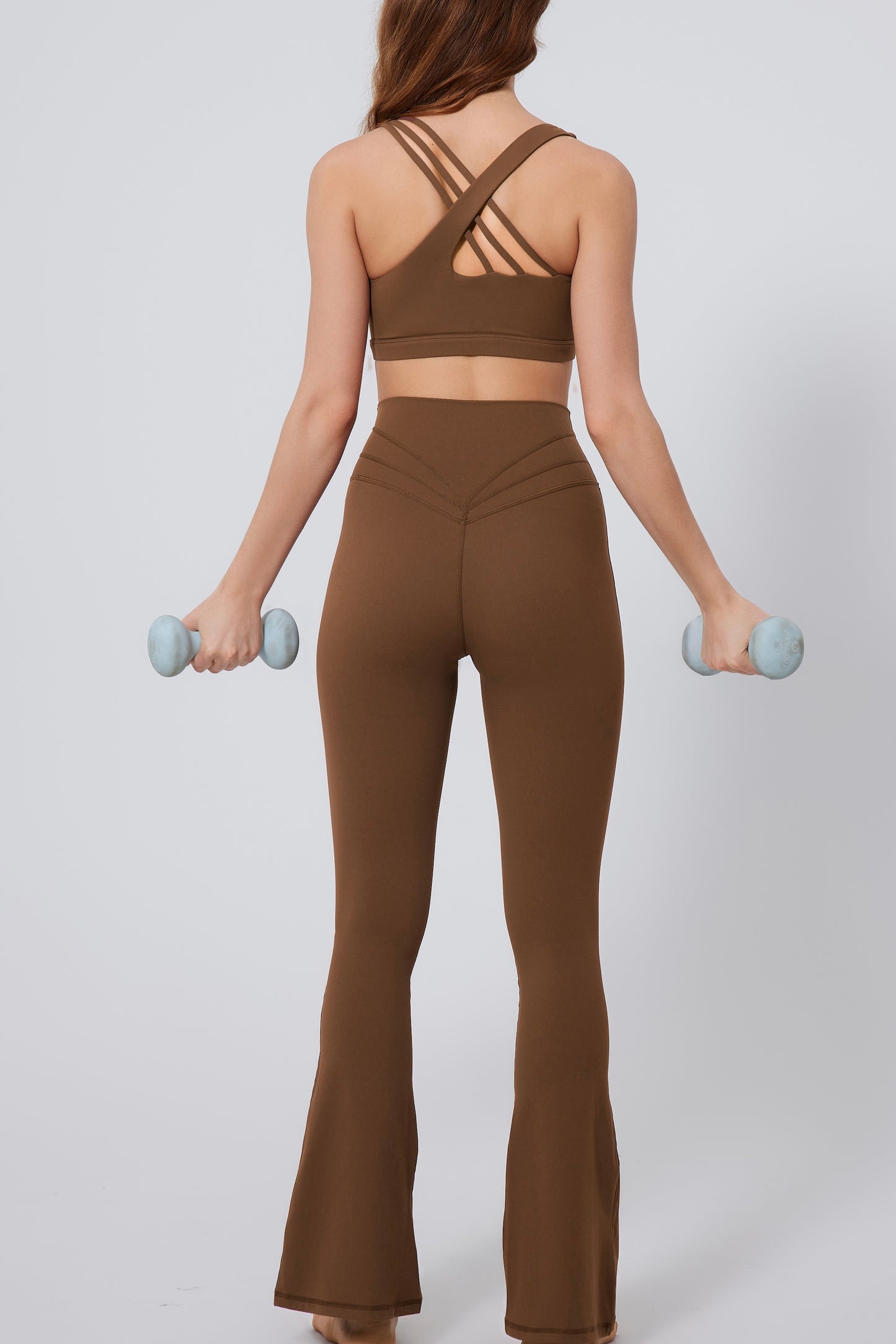 High-strength anti-vibration Yoga Bra&Wide-leggings Set