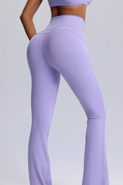 Hot Summer Beach knot Yoga Bra&Wide-leggings Set Sexy Chic