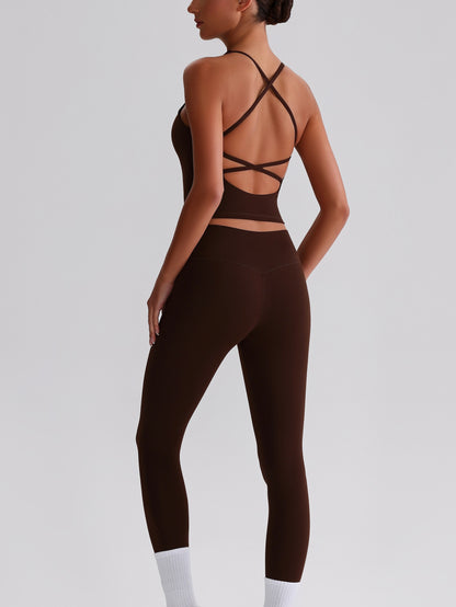 iTOUCH crossover colorful Tank Top & Legging Set