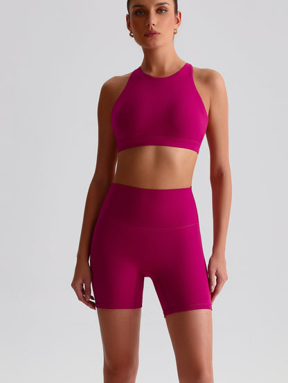 iTOUCH Crossover High-waisted Bra & Shorts Set Firming & Shaping-body