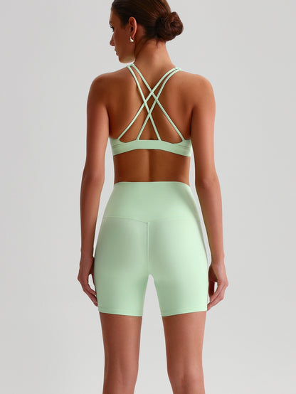 iTOUCH Crossover High-waisted Bra & Shorts Set Firming & Shaping-body