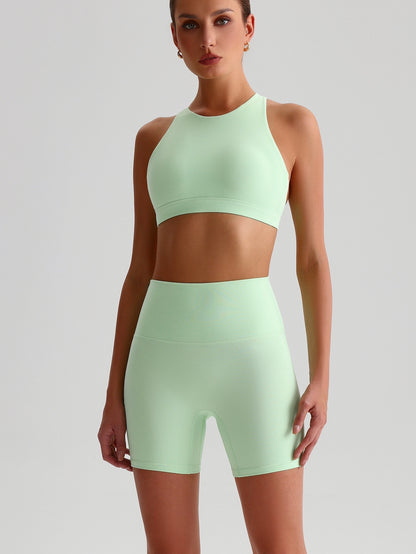 iTOUCH Crossover High-waisted Bra & Shorts Set Firming & Shaping-body