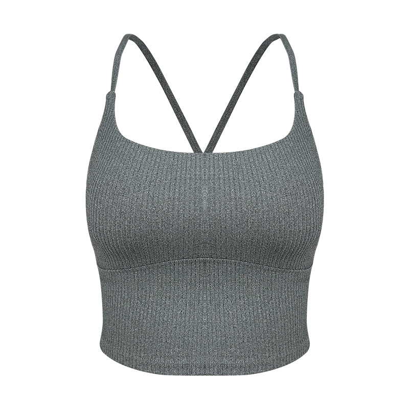 Chill Hemp Gray Yoga Drawstring Bra&Shorts Set