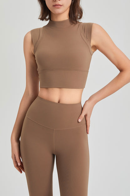 Supermodel  high-neck fixed padded YOGA BRA