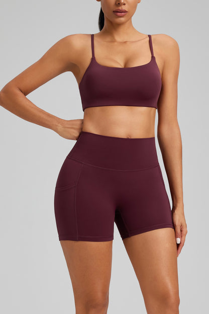 Hot Summer Beach Yoga Bra&Shorts Set Soft Cloudy Feel