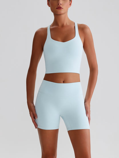 iTOUCH crossover back Yoga Bra Shorts or Leggings SET