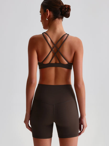 iTOUCH Crossover High-waisted Bra & Shorts Set Firming & Shaping-body